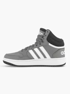 adidas Jongensschoenen-Grijze Hoops Mid 3.0 K
