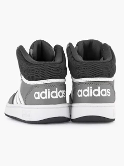 adidas Jongensschoenen-Grijze Hoops Mid 3.0 K