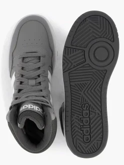 adidas Jongensschoenen-Grijze Hoops Mid 3.0 K