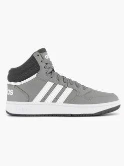 adidas Jongensschoenen-Grijze Hoops Mid 3.0 K