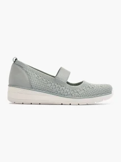 Easy Street Comfort Schoenen-Grijze Instapper Sleehak