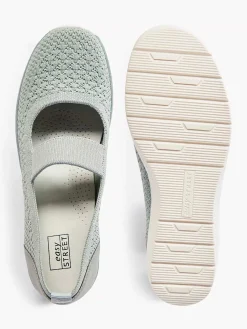 Easy Street Comfort Schoenen-Grijze Instapper Sleehak