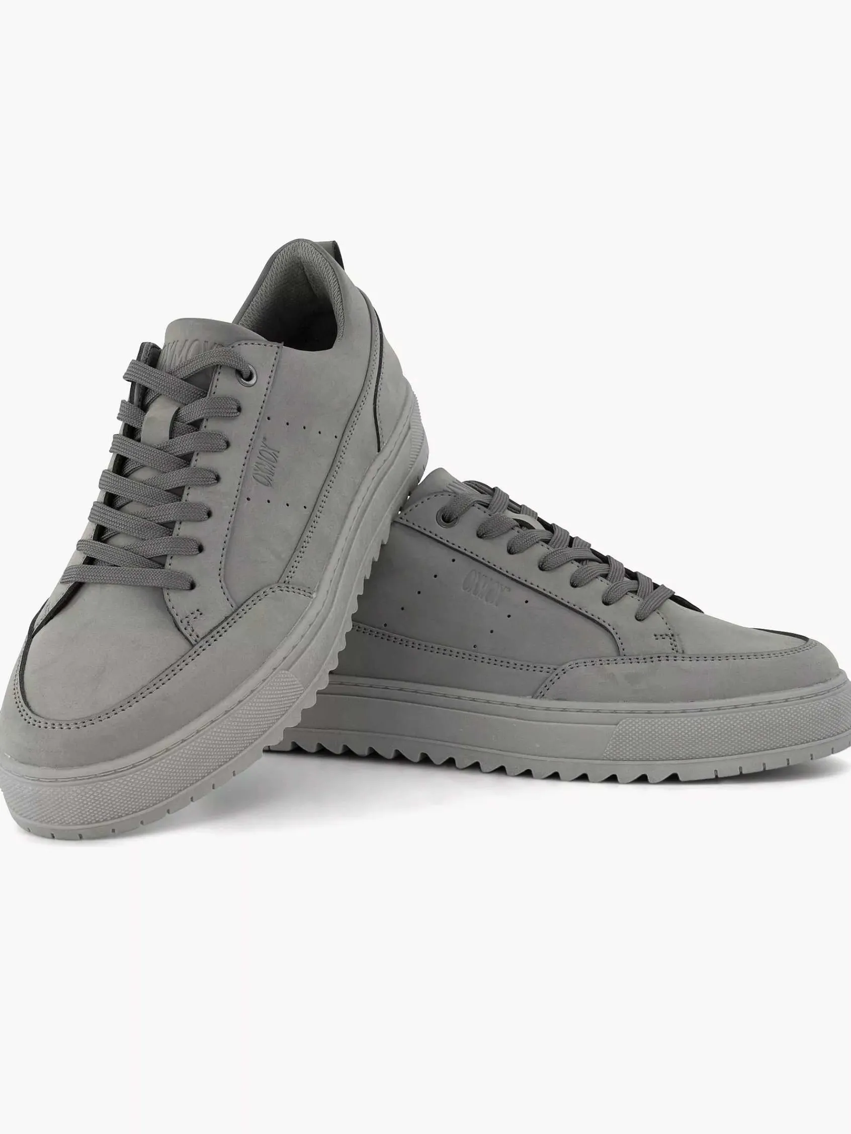 Oxmox Sneakers-Grijze Leren Sneaker