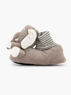Bobbi-Shoes Jongensschoenen-Grijze Pantoffel Olifant