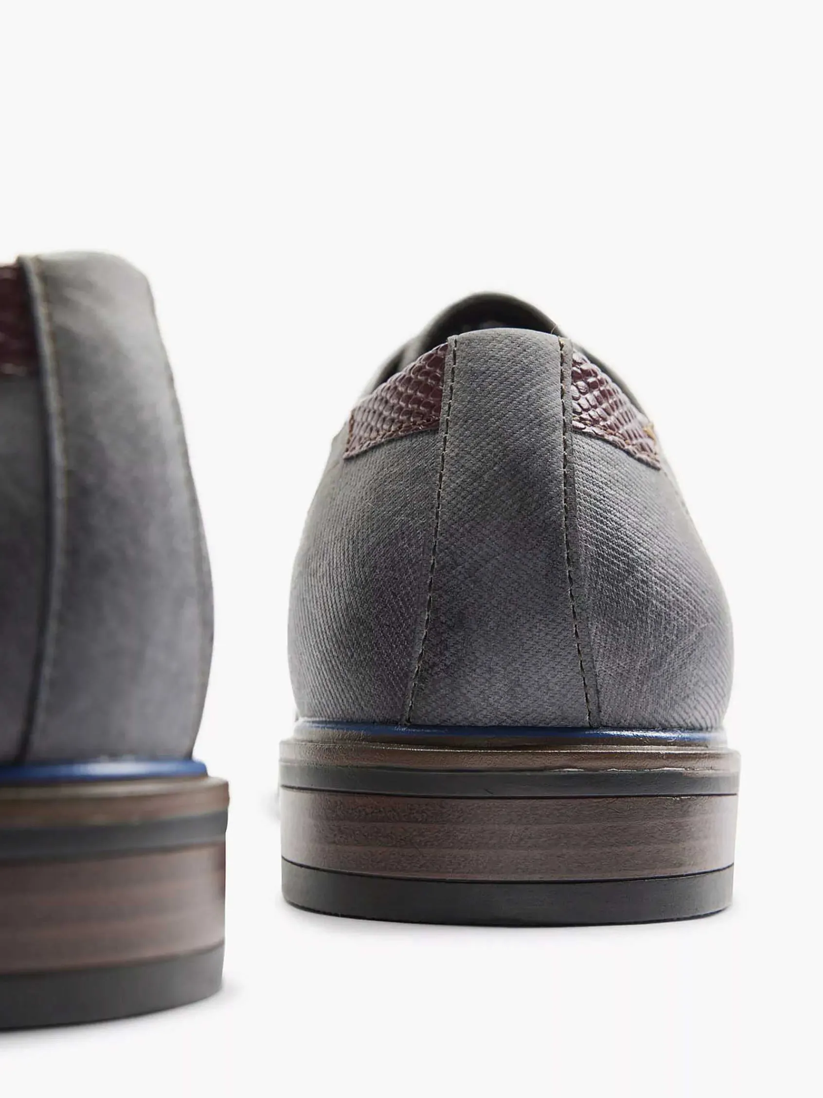 AM SHOE Geklede Schoenen-Grijze Veterschoen