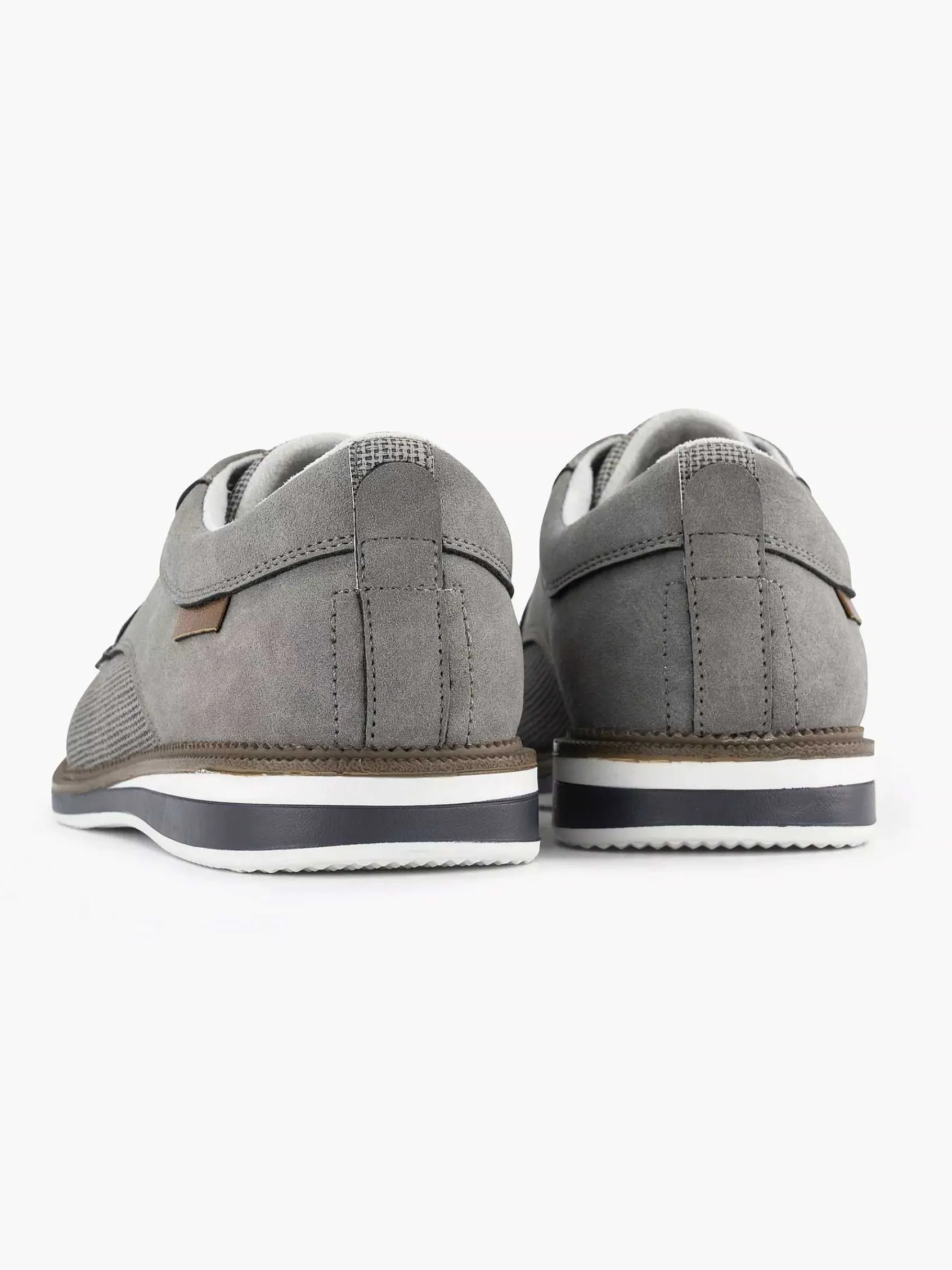 AM SHOE Geklede Schoenen-Grijze Veterschoen