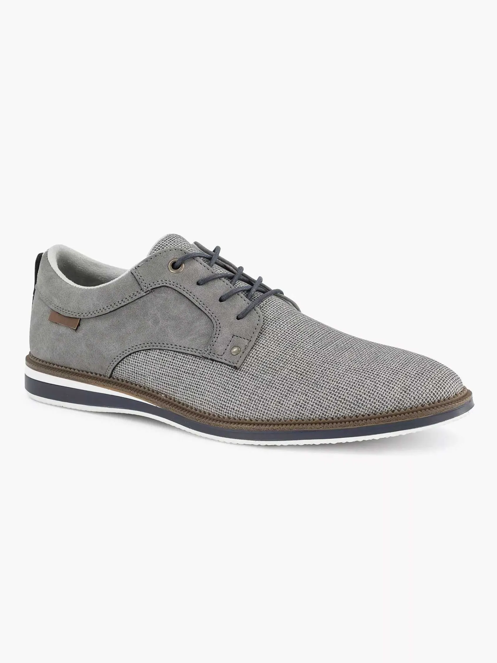 AM SHOE Geklede Schoenen-Grijze Veterschoen
