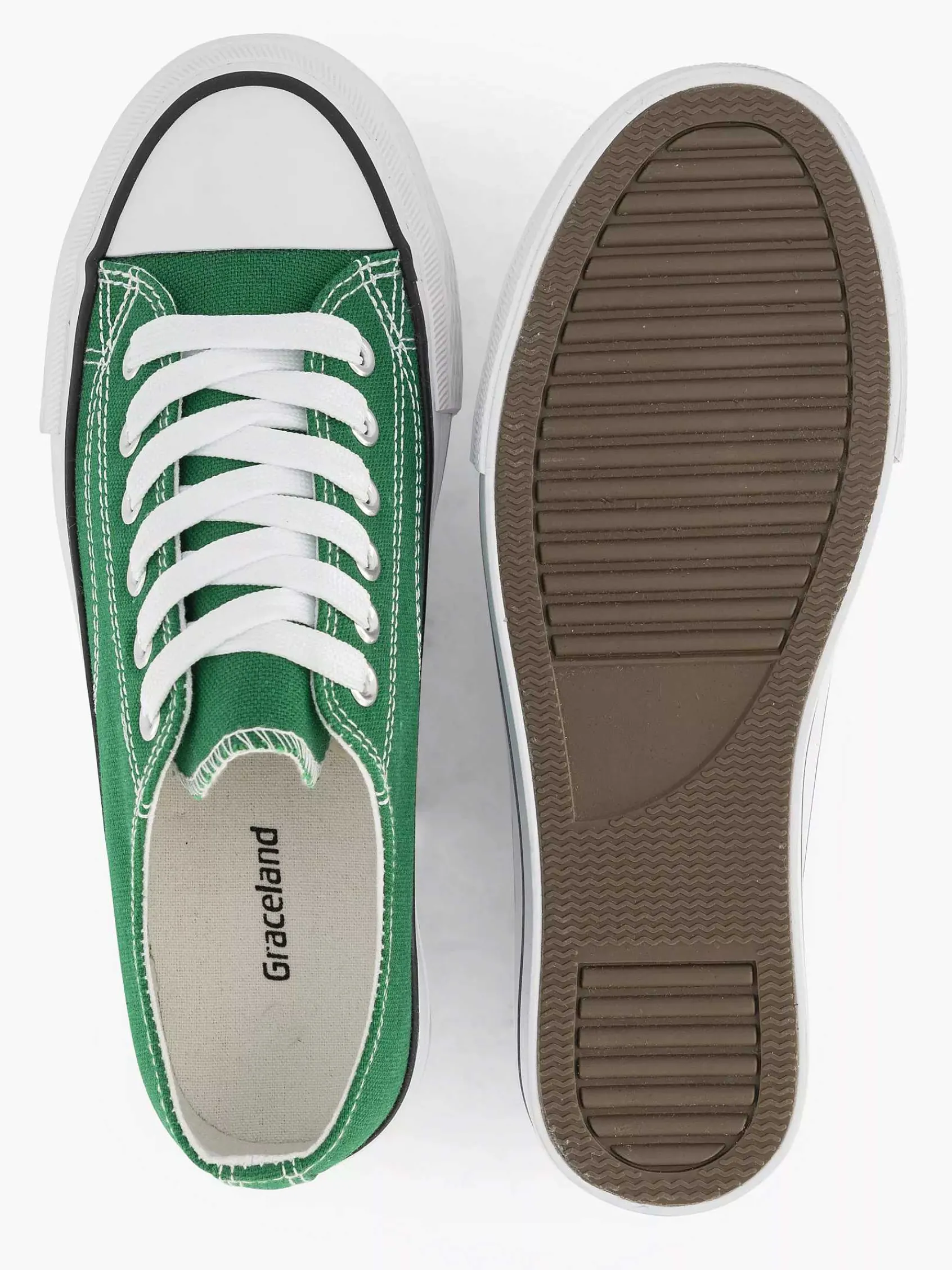 Graceland Sneakers-Groene Canvas Sneaker