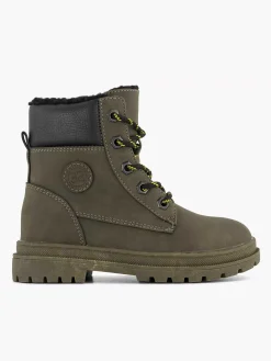Vty Jongensschoenen-Groene Hoge Veterboot