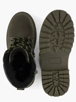 Vty Jongensschoenen-Groene Hoge Veterboot