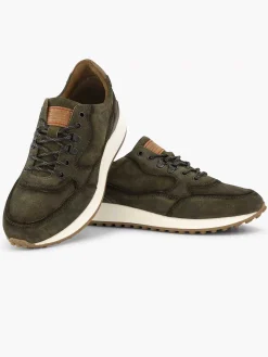 Oxmox Sneakers-Groene Leren Chunky Sneaker