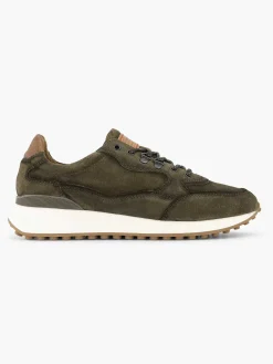 Oxmox Sneakers-Groene Leren Chunky Sneaker