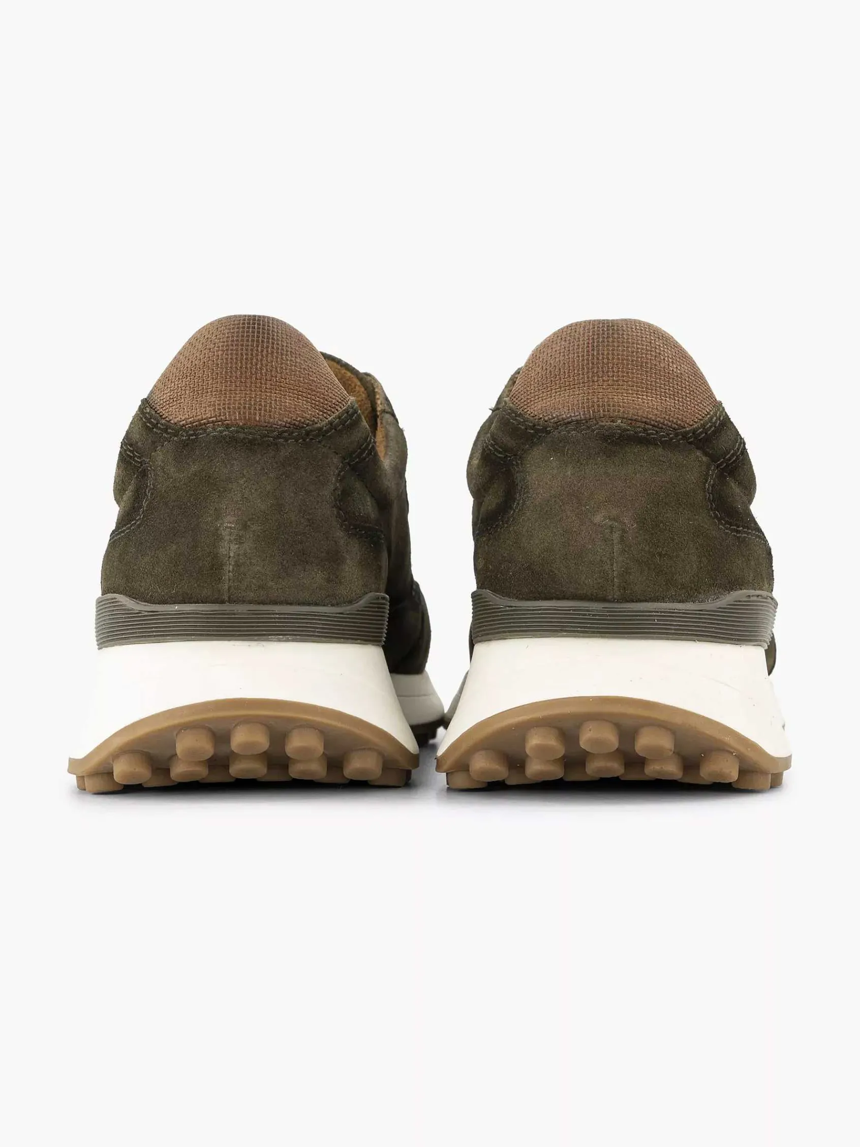 Oxmox Sneakers-Groene Leren Chunky Sneaker