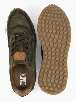 Oxmox Sneakers-Groene Leren Chunky Sneaker