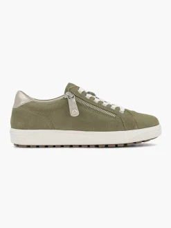 Medicus Comfort Schoenen-Groene Leren Comfort Sneaker