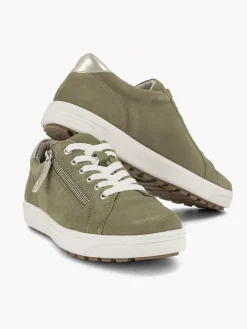 Medicus Comfort Schoenen-Groene Leren Comfort Sneaker