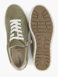 Medicus Comfort Schoenen-Groene Leren Comfort Sneaker