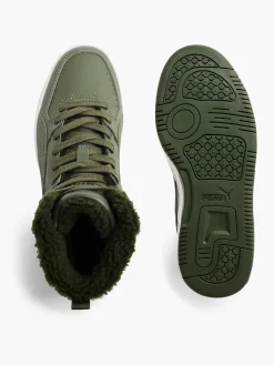 Puma Jongensschoenen-Groene Rebound Joy Fur Jr