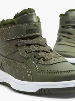 Puma Jongensschoenen-Groene Rebound Joy Fur Ps