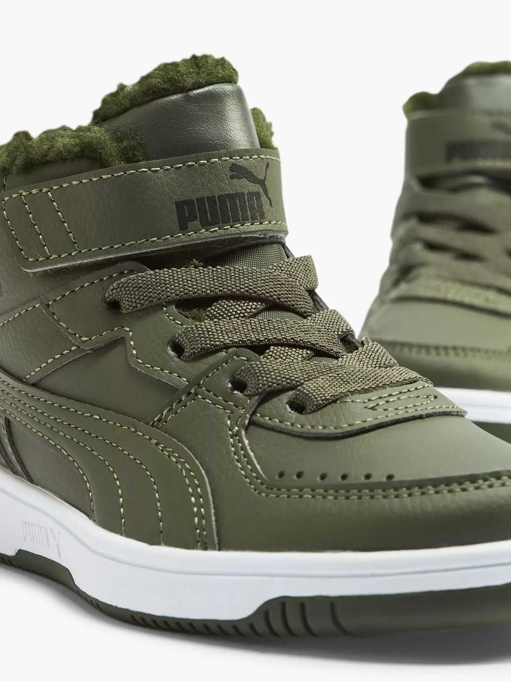Puma Jongensschoenen-Groene Rebound Joy Fur Ps