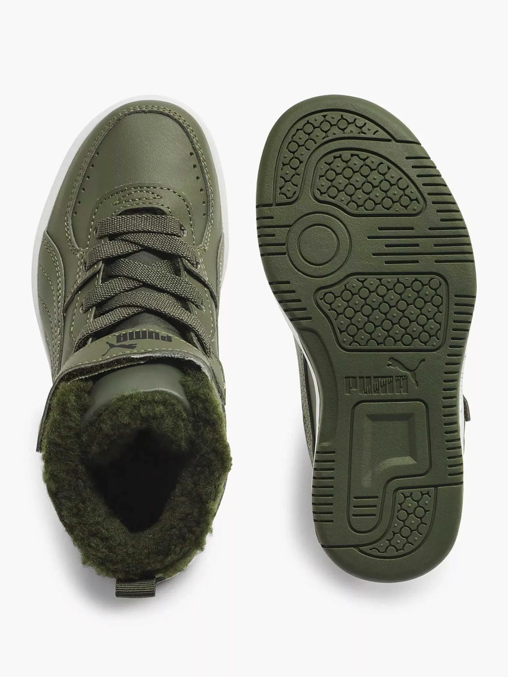 Puma Jongensschoenen-Groene Rebound Joy Fur Ps