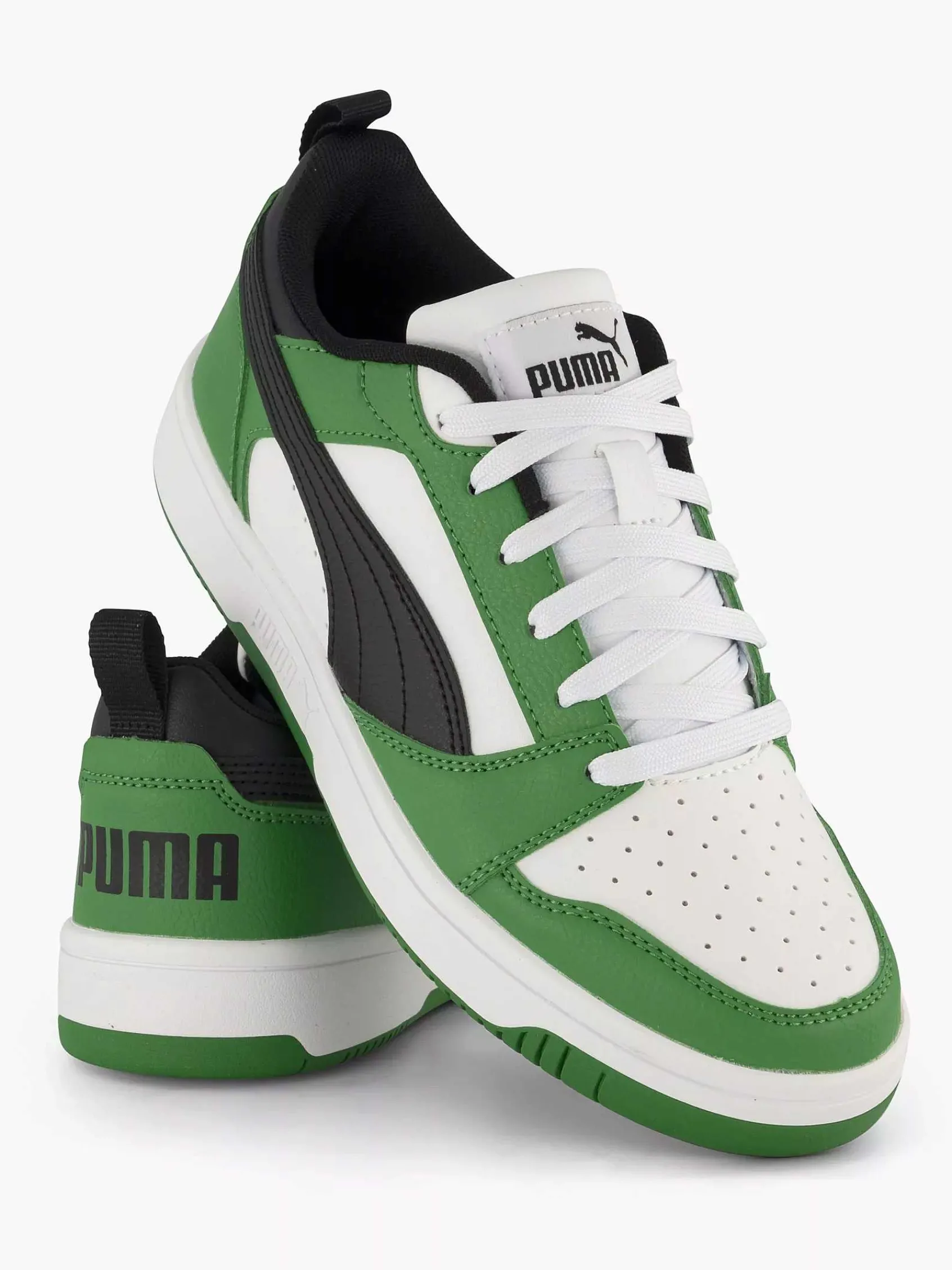Puma Jongensschoenen-Groene Rebound V6 Lo Jr