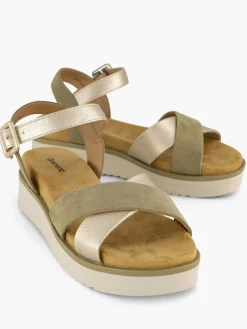 Graceland Sandalen-Groene Sandaal