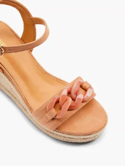 Graceland Sandalen-Koraal Sandaal Sleehak