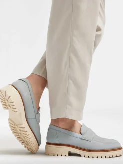 5th Avenue Instappers-Lichtblauwe Chunky Nubuck Loafer