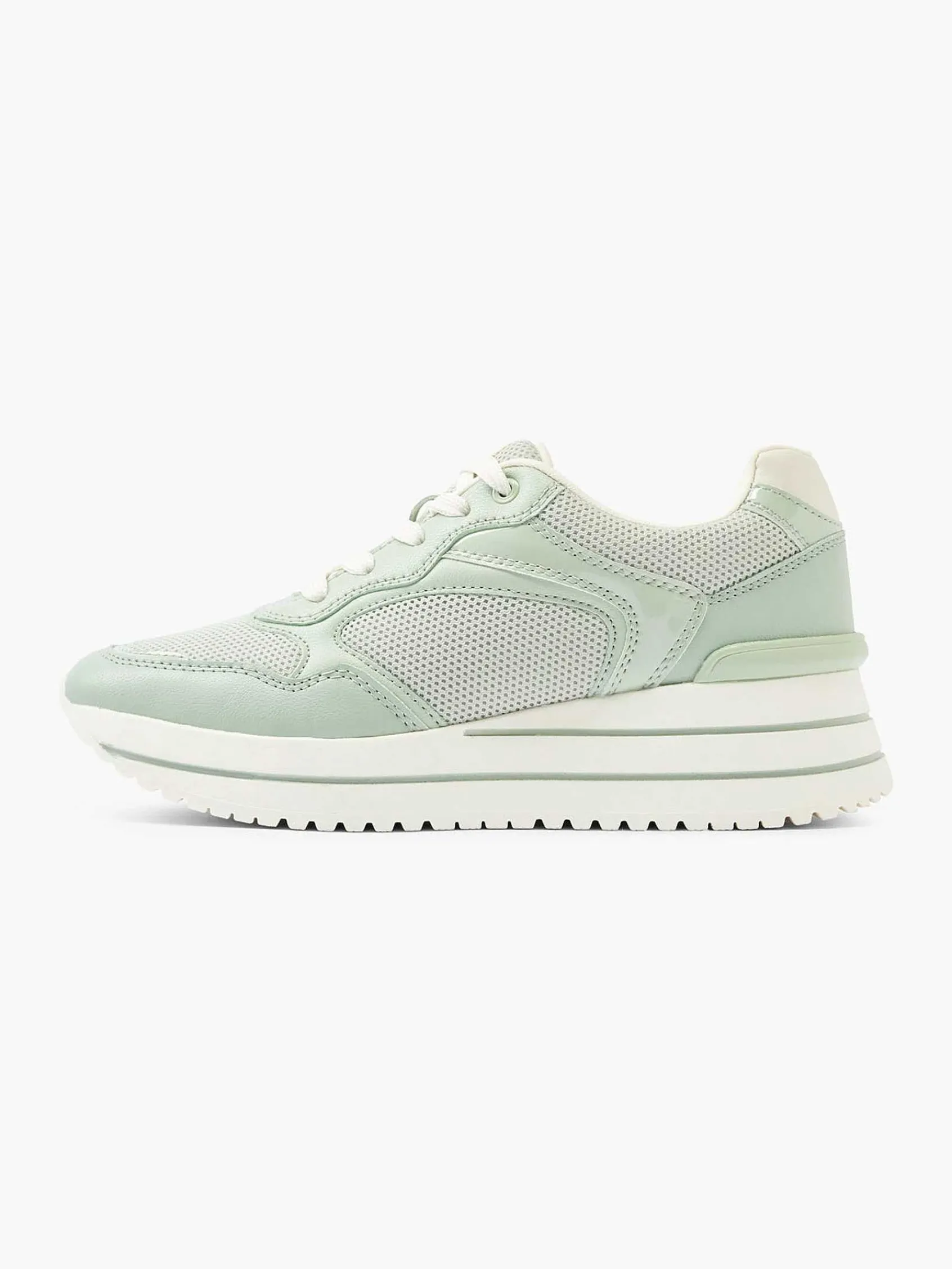 Graceland Sneakers-Lichtgroene Sneaker Platform
