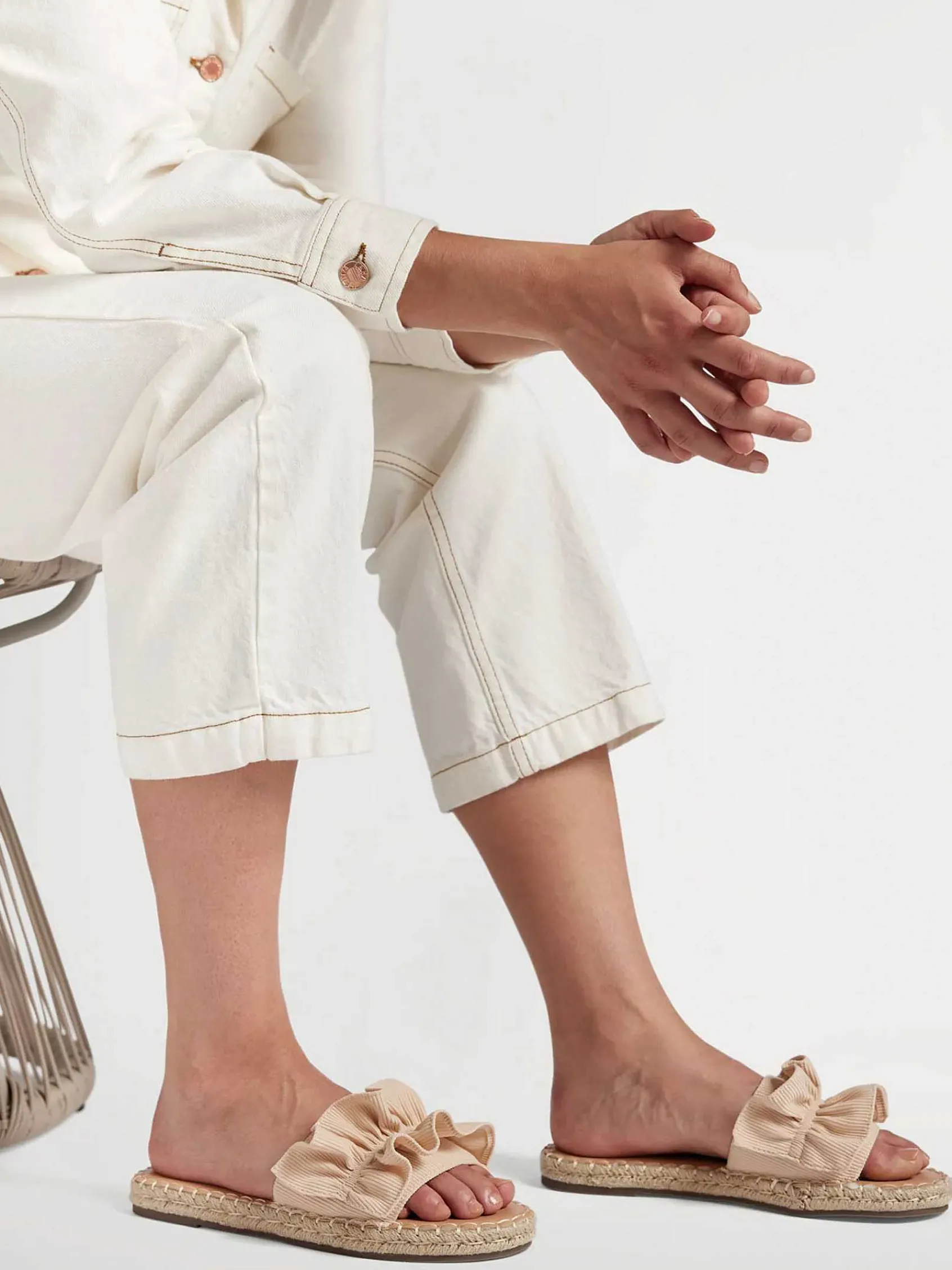 Graceland Slippers-Lichtoranje Slipper Roesjes