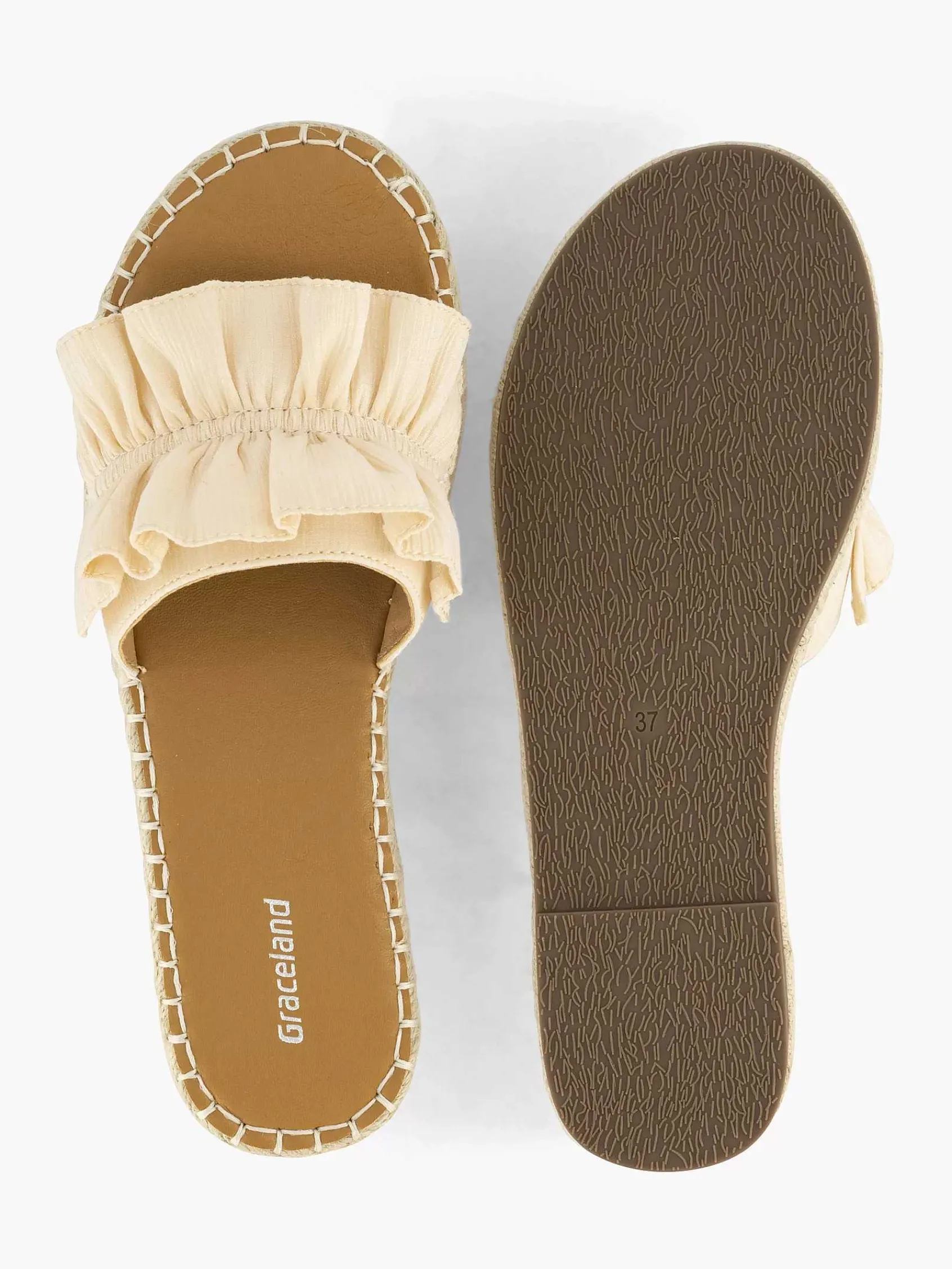 Graceland Slippers-Lichtoranje Slipper Roesjes