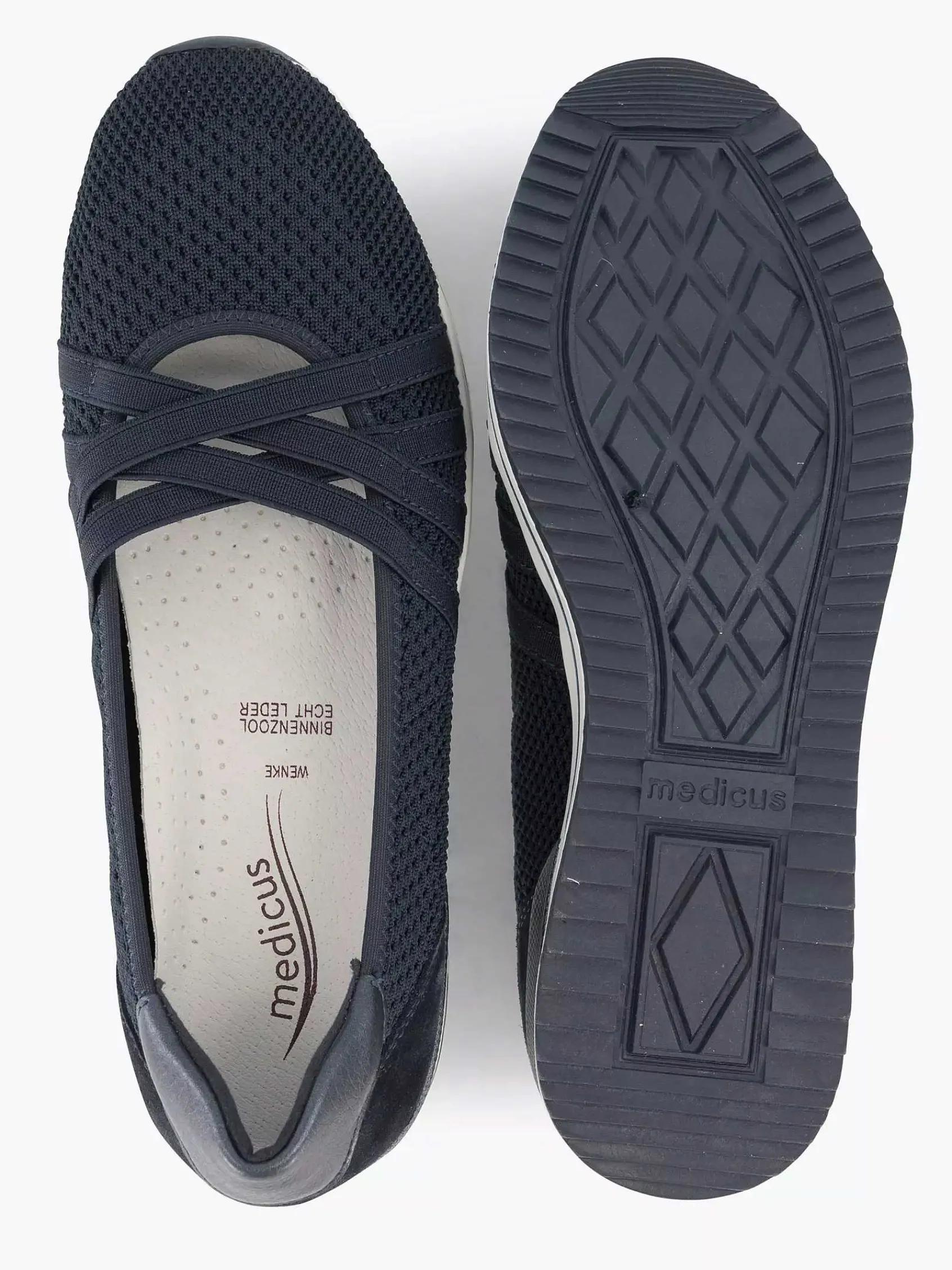 Medicus Comfort Schoenen-Marineblauwe Comfort Instapper