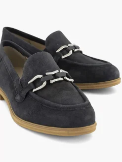 Medicus Comfort Schoenen-Marineblauwe Leren Instapper