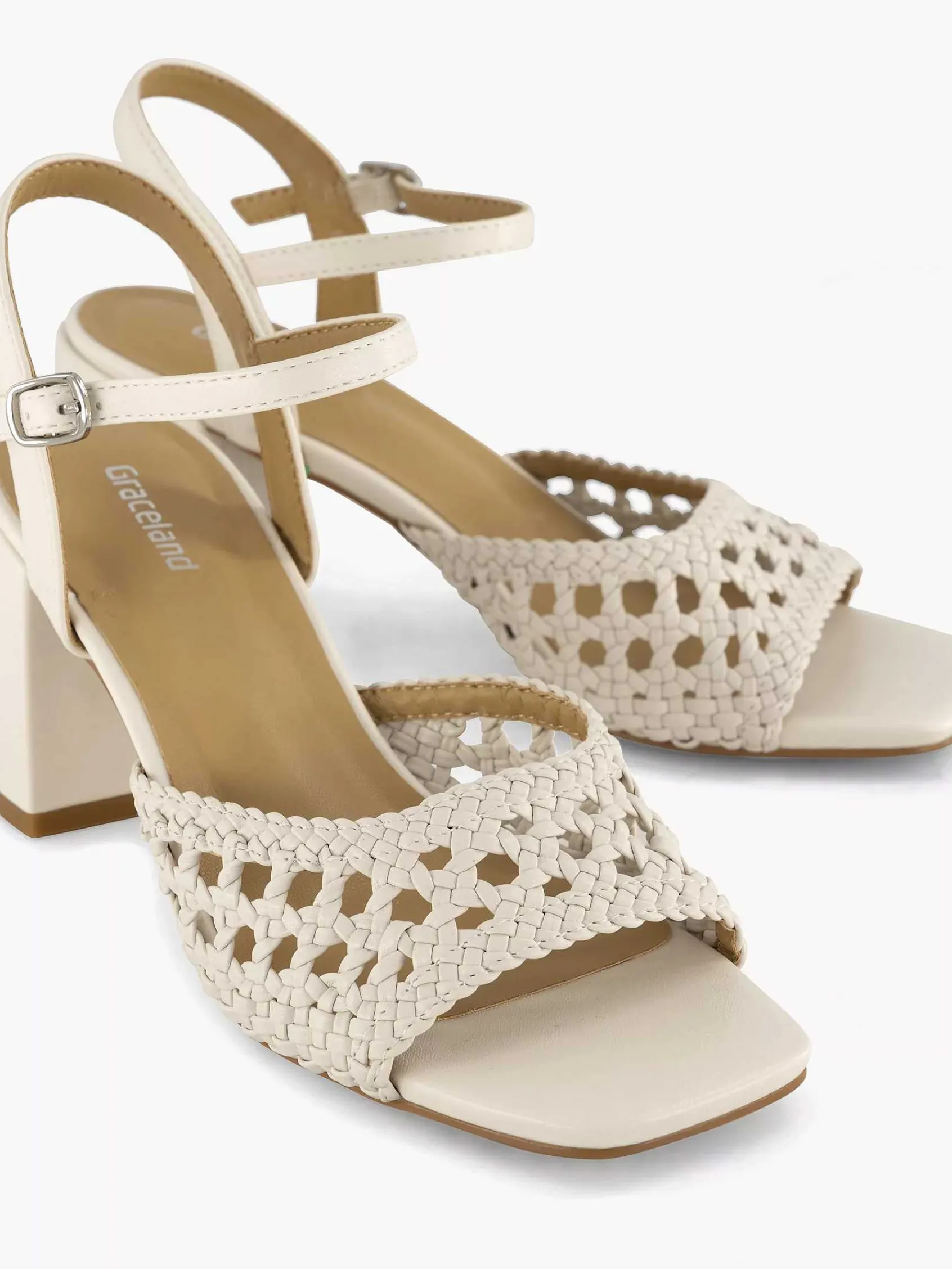 Graceland Sandalen-Off White Sandalette