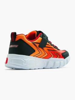 Skechers Jongensschoenen-Oranje Sneaker Lichtjes