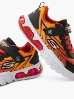 Skechers Jongensschoenen-Oranje Sneaker Lichtjes