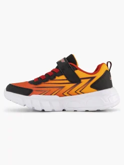 Skechers Jongensschoenen-Oranje Sneaker Lichtjes