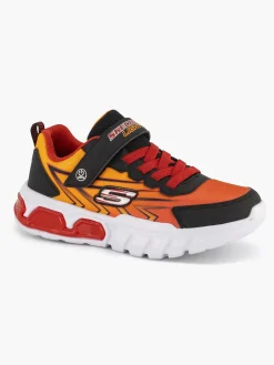 Skechers Jongensschoenen-Oranje Sneaker Lichtjes