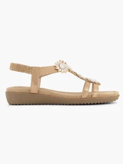 Easy Street Comfort Schoenen-Rosegouden Comfort Sandaal Steentjes