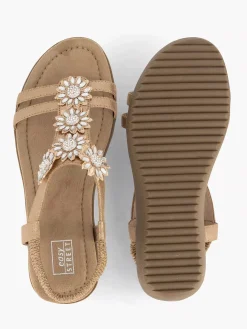 Easy Street Comfort Schoenen-Rosegouden Comfort Sandaal Steentjes