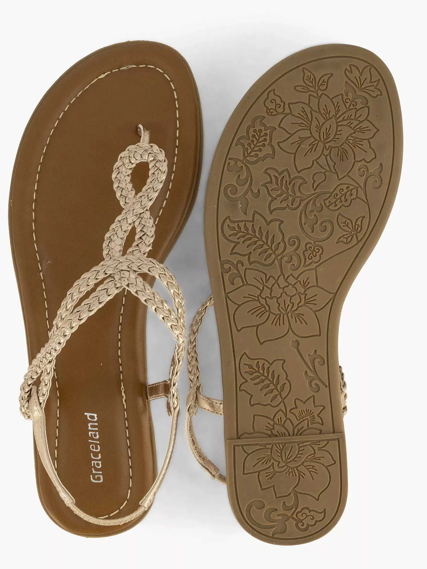 Graceland Sandalen-Rosegouden Sandaal