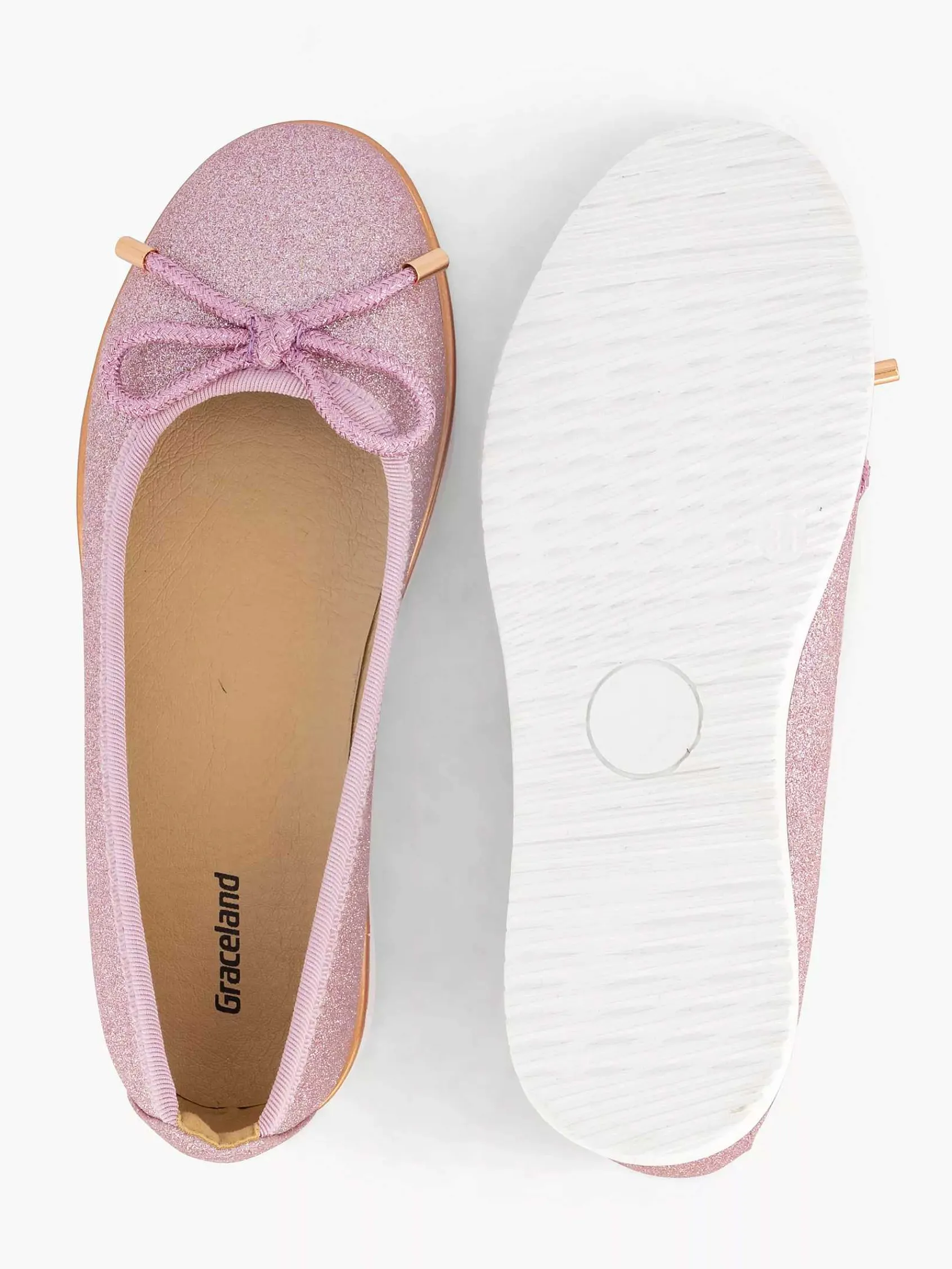 Graceland Jongensschoenen-Roze Ballerina Sierstrik