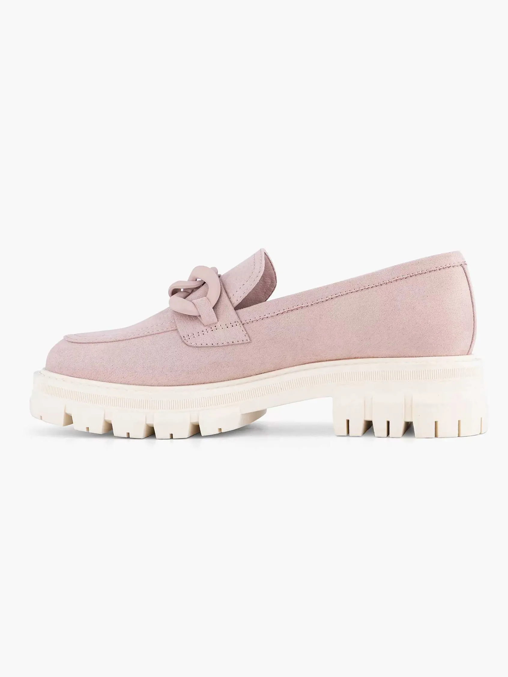 Oxmox Instappers-Roze Chunky Loafer Sierketting