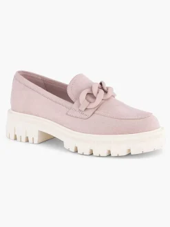 Oxmox Instappers-Roze Chunky Loafer Sierketting
