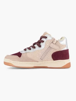 Kickers Babyschoenen-Roze Leren Sneaker