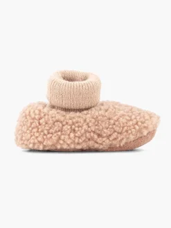vanHaren Jongensschoenen-Roze Pantoffel Teddy