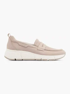 Medicus Comfort Schoenen-Taupe Leren Comfort Instapper