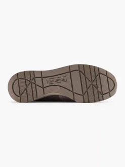 Medicus Comfort Schoenen-Taupe Leren Comfort Sneaker