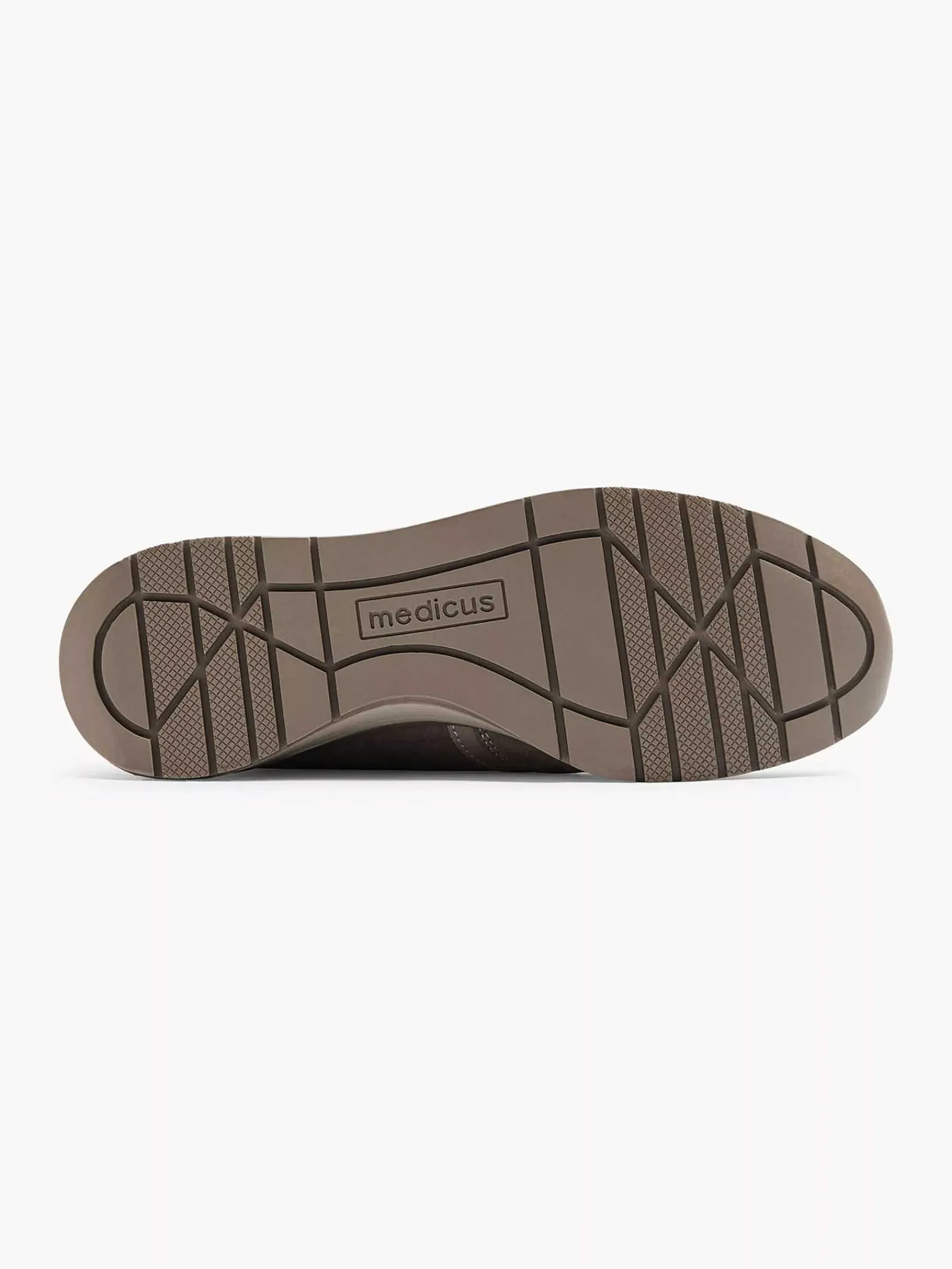 Medicus Comfort Schoenen-Taupe Leren Comfort Sneaker